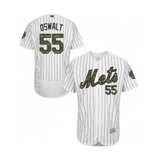 Men's New York Mets #55 Corey Oswalt Authentic White 2016 Memorial Day Fashion Flex Base Baseball Player Jersey Men's New York Mets #55 Corey Oswalt Authentic White 2016 Memorial Day Fashion Flex Base Baseball Player Jersey