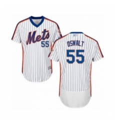 Men's New York Mets #55 Corey Oswalt White Alternate Flex Base Authentic Collection Baseball Player Jersey Men's New York Mets #55 Corey Oswalt White Alternate Flex Base Authentic Collection Baseball Player Jersey