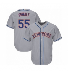 Youth New York Mets #55 Corey Oswalt Authentic Grey Road Cool Base Baseball Player Jersey Youth New York Mets #55 Corey Oswalt Authentic Grey Road Cool Base Baseball Player Jersey