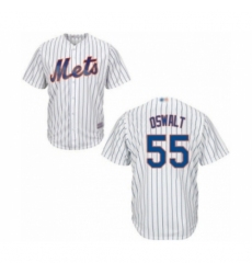 Youth New York Mets #55 Corey Oswalt Authentic White Home Cool Base Baseball Player Jersey Youth New York Mets #55 Corey Oswalt Authentic White Home Cool Base Baseball Player Jersey