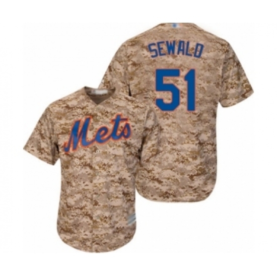 Men's New York Mets #51 Paul Sewald Authentic Camo Alternate Cool Base Baseball Player Jersey Men's New York Mets #51 Paul Sewald Authentic Camo Alternate Cool Base Baseball Player Jersey
