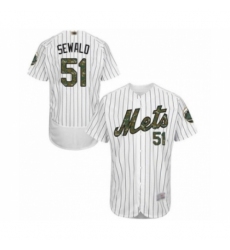 Men's New York Mets #51 Paul Sewald Authentic White 2016 Memorial Day Fashion Flex Base Baseball Player Jersey Men's New York Mets #51 Paul Sewald Authentic White 2016 Memorial Day Fashion Flex Base Baseball Player Jersey