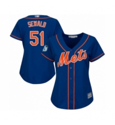 Women's New York Mets #51 Paul Sewald Authentic Royal Blue Alternate Home Cool Base Baseball Player Jersey Women's New York Mets #51 Paul Sewald Authentic Royal Blue Alternate Home Cool Base Baseball Player Jersey