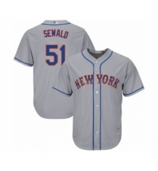 Youth New York Mets #51 Paul Sewald Authentic Grey Road Cool Base Baseball Player Jersey Youth New York Mets #51 Paul Sewald Authentic Grey Road Cool Base Baseball Player Jersey