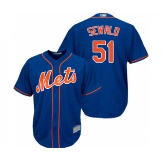 Youth New York Mets #51 Paul Sewald Authentic Royal Blue Alternate Home Cool Base Baseball Player Jersey Youth New York Mets #51 Paul Sewald Authentic Royal Blue Alternate Home Cool Base Baseball Player Jersey