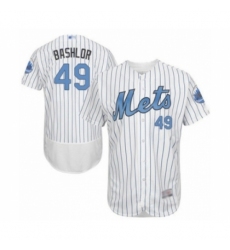Men's New York Mets #49 Tyler Bashlor Authentic White 2016 Father's Day Fashion Flex Base Baseball Player Jersey Men's New York Mets #49 Tyler Bashlor Authentic White 2016 Father's Day Fashion Flex Base Baseball Player Jersey