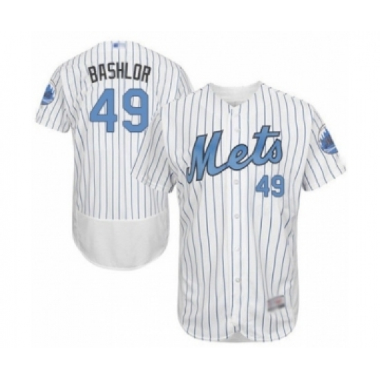 Men's New York Mets #49 Tyler Bashlor Authentic White 2016 Father's Day Fashion Flex Base Baseball Player Jersey Men's New York Mets #49 Tyler Bashlor Authentic White 2016 Father's Day Fashion Flex Base Baseball Player Jersey