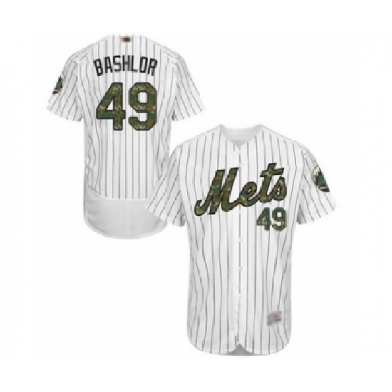 Men's New York Mets #49 Tyler Bashlor Authentic White 2016 Memorial Day Fashion Flex Base Baseball Player Jersey Men's New York Mets #49 Tyler Bashlor Authentic White 2016 Memorial Day Fashion Flex Base Baseball Player Jersey