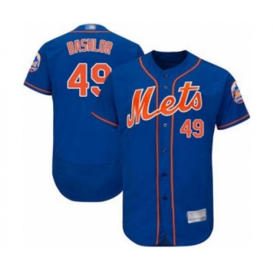 Men's New York Mets #49 Tyler Bashlor Royal Blue Alternate Flex Base Authentic Collection Baseball Player Jersey Men's New York Mets #49 Tyler Bashlor Royal Blue Alternate Flex Base Authentic Collection Baseball Player Jersey
