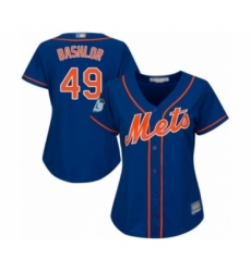 Women's New York Mets #49 Tyler Bashlor Authentic Royal Blue Alternate Home Cool Base Baseball Player Jersey Women's New York Mets #49 Tyler Bashlor Authentic Royal Blue Alternate Home Cool Base Baseball Player Jersey