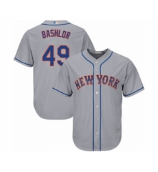 Youth New York Mets #49 Tyler Bashlor Authentic Grey Road Cool Base Baseball Player Jersey Youth New York Mets #49 Tyler Bashlor Authentic Grey Road Cool Base Baseball Player Jersey
