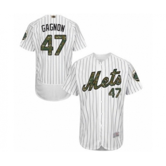 Men's New York Mets #47 Drew Gagnon Authentic White 2016 Memorial Day Fashion Flex Base Baseball Player Jersey Men's New York Mets #47 Drew Gagnon Authentic White 2016 Memorial Day Fashion Flex Base Baseball Player Jersey