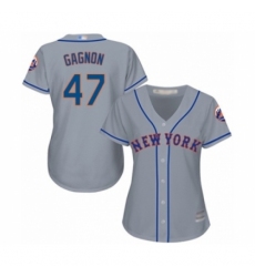 Women's New York Mets #47 Drew Gagnon Authentic Grey Road Cool Base Baseball Player Jersey
