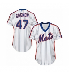 Women's New York Mets #47 Drew Gagnon Authentic White Alternate Cool Base Baseball Player Jersey