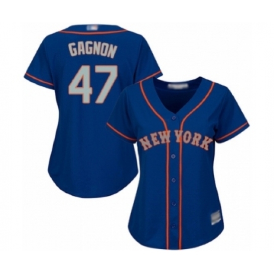 Women's New York Mets #47 Drew Gagnon Replica Royal Blue Alternate Road Cool Base Baseball Player Jersey Women's New York Mets #47 Drew Gagnon Replica Royal Blue Alternate Road Cool Base Baseball Player Jersey