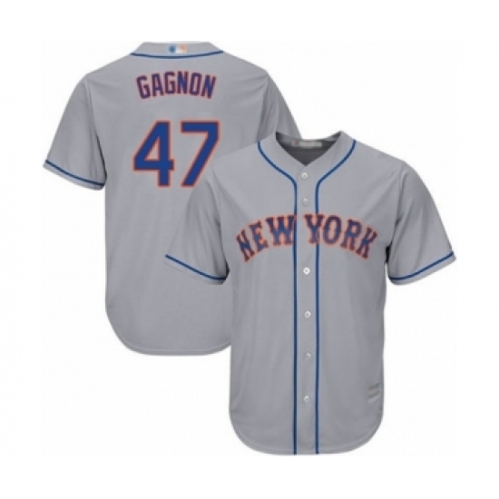 Youth New York Mets #22 Drew Gagnon Authentic Grey Road Cool Base Baseball Player Jersey Youth New York Mets #22 Drew Gagnon Authentic Grey Road Cool Base Baseball Player Jersey