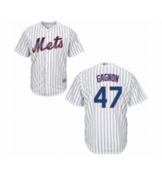 Youth New York Mets #22 Drew Gagnon Authentic White Home Cool Base Baseball Player Jersey