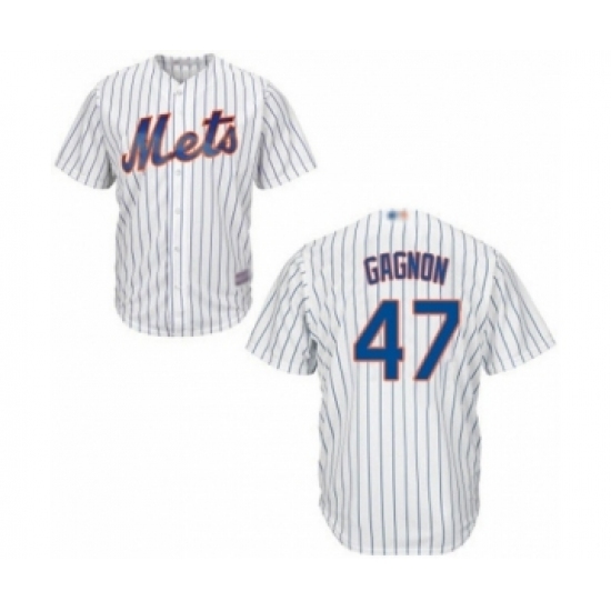 Youth New York Mets #22 Drew Gagnon Authentic White Home Cool Base Baseball Player Jersey Youth New York Mets #22 Drew Gagnon Authentic White Home Cool Base Baseball Player Jersey