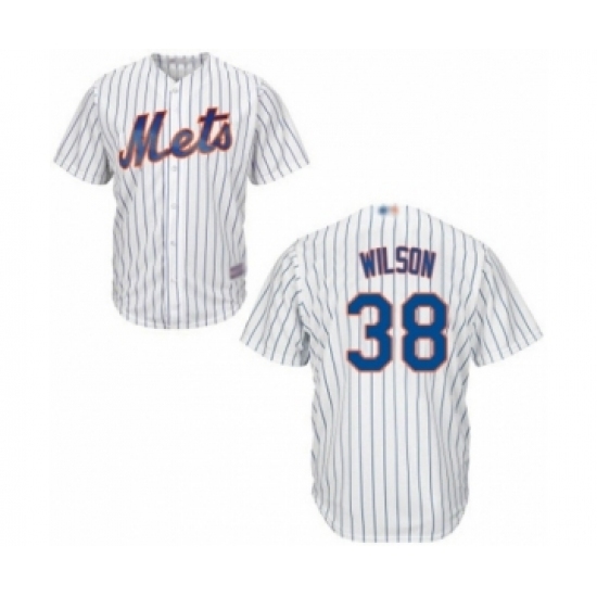 Youth New York Mets #38 Justin Wilson Authentic White Home Cool Base Baseball Player Jersey Youth New York Mets #38 Justin Wilson Authentic White Home Cool Base Baseball Player Jersey