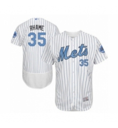 Men's New York Mets #35 Jacob Rhame Authentic White 2016 Father's Day Fashion Flex Base Baseball Player Jersey
