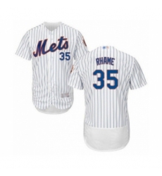 Men's New York Mets #35 Jacob Rhame White Home Flex Base Authentic Collection Baseball Player Jersey