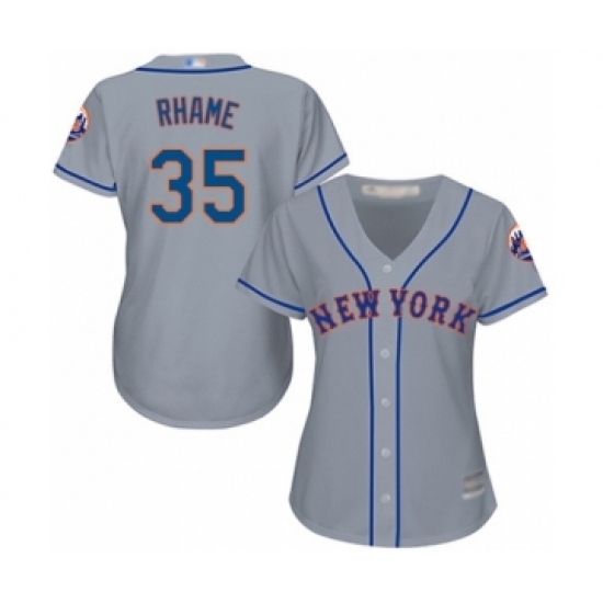 Women's New York Mets #35 Jacob Rhame Authentic Grey Road Cool Base Baseball Player Jersey Women's New York Mets #35 Jacob Rhame Authentic Grey Road Cool Base Baseball Player Jersey