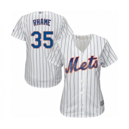 Women's New York Mets #35 Jacob Rhame Authentic White Home Cool Base Baseball Player Jersey Women's New York Mets #35 Jacob Rhame Authentic White Home Cool Base Baseball Player Jersey