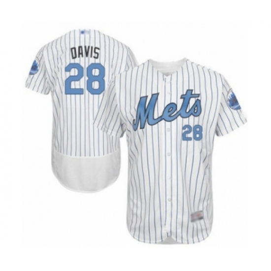 Men's New York Mets #28 J.D. Davis Authentic White 2016 Father's Day Fashion Flex Base Baseball Player Jersey Men's New York Mets #28 J.D. Davis Authentic White 2016 Father's Day Fashion Flex Base Baseball Player Jersey