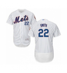 Men's New York Mets #22 Dominic Smith White Home Flex Base Authentic Collection Baseball Player Jersey