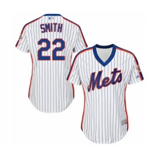 Women's New York Mets #22 Dominic Smith Authentic White Alternate Cool Base Baseball Player Jersey Women's New York Mets #22 Dominic Smith Authentic White Alternate Cool Base Baseball Player Jersey