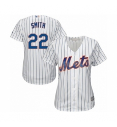 Women's New York Mets #22 Dominic Smith Authentic White Home Cool Base Baseball Player Jersey