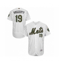Men's New York Mets #19 Sam Haggerty Authentic White 2016 Memorial Day Fashion Flex Base Baseball Player Jersey Men's New York Mets #19 Sam Haggerty Authentic White 2016 Memorial Day Fashion Flex Base Baseball Player Jersey