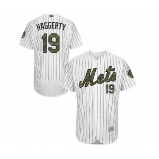 Men's New York Mets #19 Sam Haggerty Authentic White 2016 Memorial Day Fashion Flex Base Baseball Player Jersey Men's New York Mets #19 Sam Haggerty Authentic White 2016 Memorial Day Fashion Flex Base Baseball Player Jersey