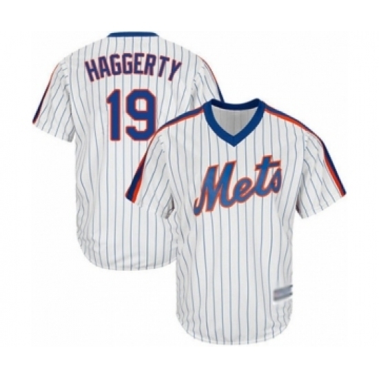 Youth New York Mets #19 Sam Haggerty Authentic White Alternate Cool Base Baseball Player Jersey Youth New York Mets #19 Sam Haggerty Authentic White Alternate Cool Base Baseball Player Jersey