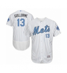 Men's New York Mets #13 Luis Guillorme Authentic White 2016 Father's Day Fashion Flex Base Baseball Player Jersey Men's New York Mets #13 Luis Guillorme Authentic White 2016 Father's Day Fashion Flex Base Baseball Player Jersey