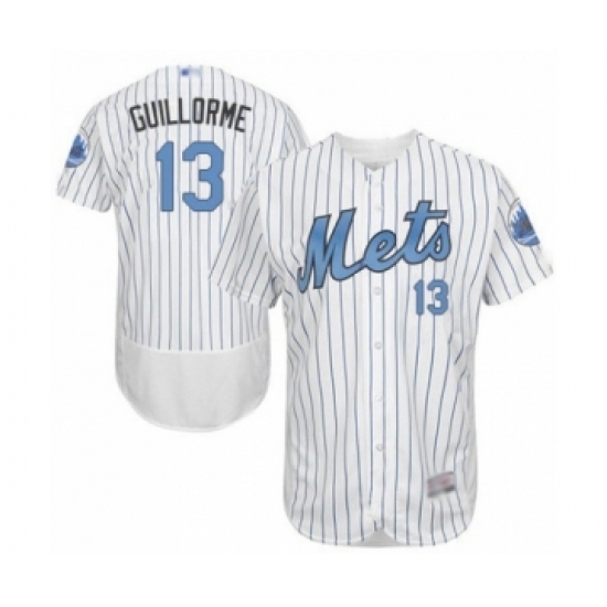 Men's New York Mets #13 Luis Guillorme Authentic White 2016 Father's Day Fashion Flex Base Baseball Player Jersey Men's New York Mets #13 Luis Guillorme Authentic White 2016 Father's Day Fashion Flex Base Baseball Player Jersey