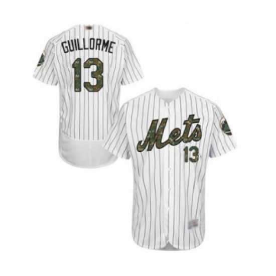 Men's New York Mets #13 Luis Guillorme Authentic White 2016 Memorial Day Fashion Flex Base Baseball Player Jersey Men's New York Mets #13 Luis Guillorme Authentic White 2016 Memorial Day Fashion Flex Base Baseball Player Jersey