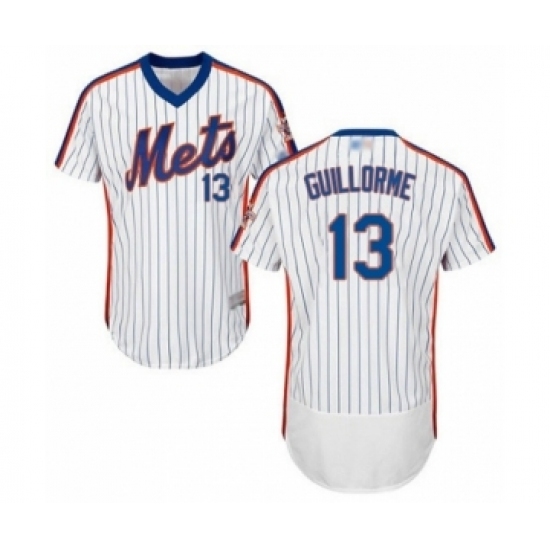 Men's New York Mets #13 Luis Guillorme White Alternate Flex Base Authentic Collection Baseball Player Jersey Men's New York Mets #13 Luis Guillorme White Alternate Flex Base Authentic Collection Baseball Player Jersey