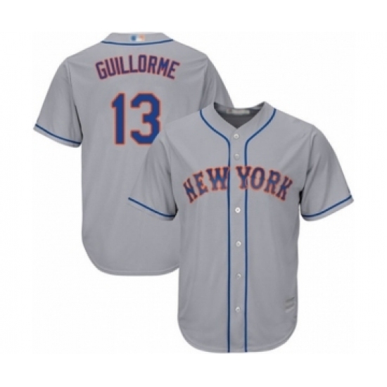 Youth New York Mets #13 Luis Guillorme Authentic Grey Road Cool Base Baseball Player Jersey Youth New York Mets #13 Luis Guillorme Authentic Grey Road Cool Base Baseball Player Jersey