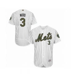 Men's New York Mets #3 Tomas Nido Authentic White 2016 Memorial Day Fashion Flex Base Baseball Player Jersey Men's New York Mets #3 Tomas Nido Authentic White 2016 Memorial Day Fashion Flex Base Baseball Player Jersey