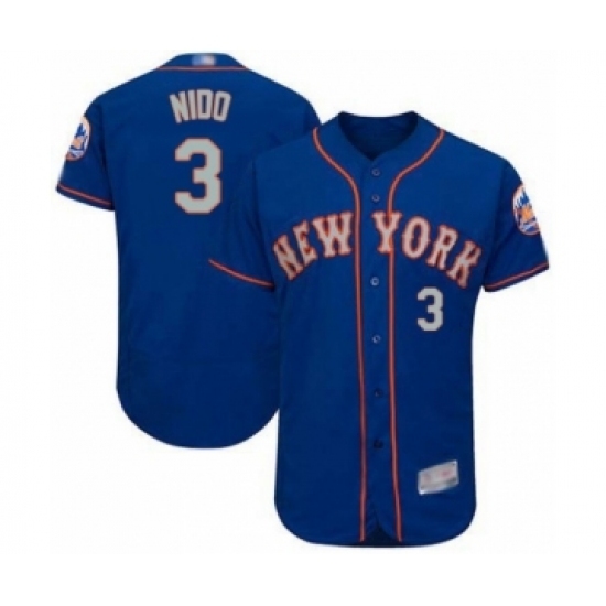 Men's New York Mets #3 Tomas Nido Royal Gray Alternate Flex Base Authentic Collection Baseball Player Jersey Men's New York Mets #3 Tomas Nido Royal Gray Alternate Flex Base Authentic Collection Baseball Player Jersey