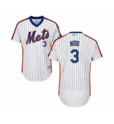 Men's New York Mets #3 Tomas Nido White Alternate Flex Base Authentic Collection Baseball Player Jersey Men's New York Mets #3 Tomas Nido White Alternate Flex Base Authentic Collection Baseball Player Jersey