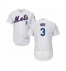 Men's New York Mets #3 Tomas Nido White Home Flex Base Authentic Collection Baseball Player Jersey Men's New York Mets #3 Tomas Nido White Home Flex Base Authentic Collection Baseball Player Jersey