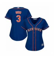 Women's New York Mets #3 Tomas Nido Authentic Royal Blue Alternate Road Cool Base Baseball Player Jersey Women's New York Mets #3 Tomas Nido Authentic Royal Blue Alternate Road Cool Base Baseball Player Jersey