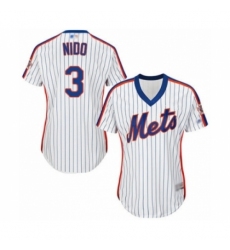 Women's New York Mets #3 Tomas Nido Authentic White Alternate Cool Base Baseball Player Jersey Women's New York Mets #3 Tomas Nido Authentic White Alternate Cool Base Baseball Player Jersey