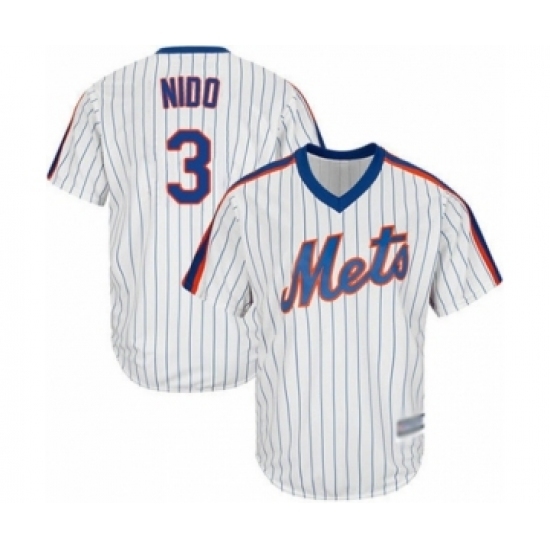 Youth New York Mets #3 Tomas Nido Authentic White Alternate Cool Base Baseball Player Jersey Youth New York Mets #3 Tomas Nido Authentic White Alternate Cool Base Baseball Player Jersey