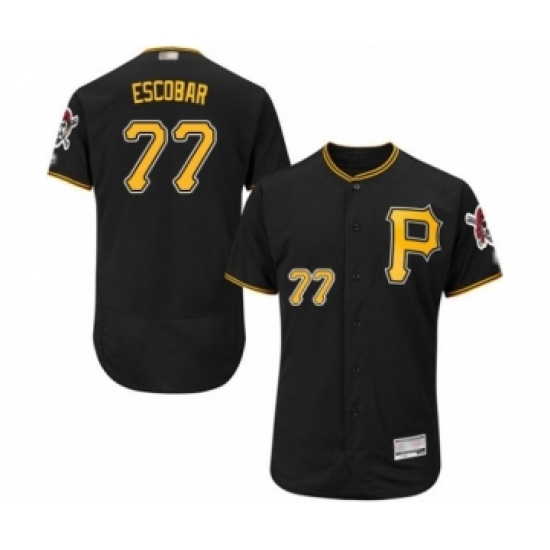 Men's Pittsburgh Pirates #77 Luis Escobar Black Alternate Flex Base Authentic Collection Baseball Player Jersey Men's Pittsburgh Pirates #77 Luis Escobar Black Alternate Flex Base Authentic Collection Baseball Player Jersey