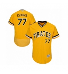 Men's Pittsburgh Pirates #77 Luis Escobar Gold Alternate Flex Base Authentic Collection Baseball Player Jersey Men's Pittsburgh Pirates #77 Luis Escobar Gold Alternate Flex Base Authentic Collection Baseball Player Jersey