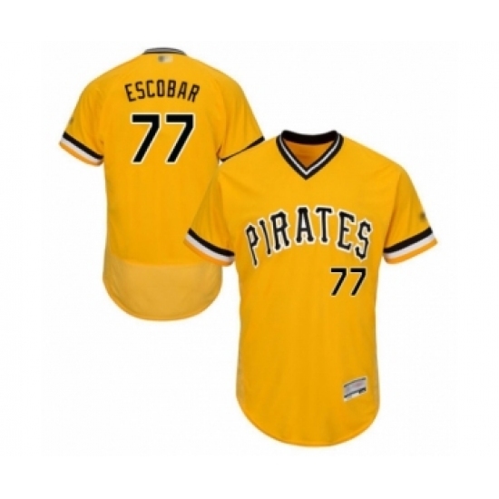 Men's Pittsburgh Pirates #77 Luis Escobar Gold Alternate Flex Base Authentic Collection Baseball Player Jersey Men's Pittsburgh Pirates #77 Luis Escobar Gold Alternate Flex Base Authentic Collection Baseball Player Jersey