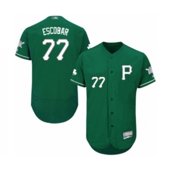 Men's Pittsburgh Pirates #77 Luis Escobar Green Celtic Flexbase Authentic Collection Baseball Player Jersey Men's Pittsburgh Pirates #77 Luis Escobar Green Celtic Flexbase Authentic Collection Baseball Player Jersey